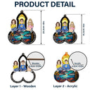 They Protect You When Things Get Hard Besties - Personalized Window Hanging Suncatcher Ornament