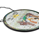 You And Me And The Dogs Back Couples - Personalized Stained Glass Window Hanging Suncatcher