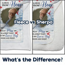 Custom Photo Hug This Blanket Tight - Personalized Fleece Blanket, Sherpa Blanket