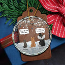 Memorial,Pet Lovers,Christmas - They Still Talk About You Memorial Pet Lovers Christmas - Personalized Circle Glass Ornament