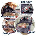 Memorial - Custom Photo A Hug From Heaven - Personalized Fleece Blanket, Sherpa Blanket