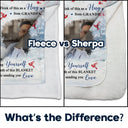 Memorial - Custom Photo Sending You Love - Personalized Fleece Blanket, Sherpa Blanket