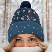 Family - Custom Photo Best Dad Ever Ver 2 - Personalized Bobble Beanie Hat