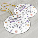 Gift For Bestie, Gift For Sisters, Gift For Sibling - I Wish We Live Closer - 3D Inflated Effect Printed Ornament, Personalized Circle Ceramic Ornament
