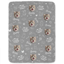 Custom Photo,Pet Lovers,Dog Lovers,Cat Lovers - Custom Photo My Cat Cuddling Blanket - Personalized Fleece Blanket, Sherpa Blanket

