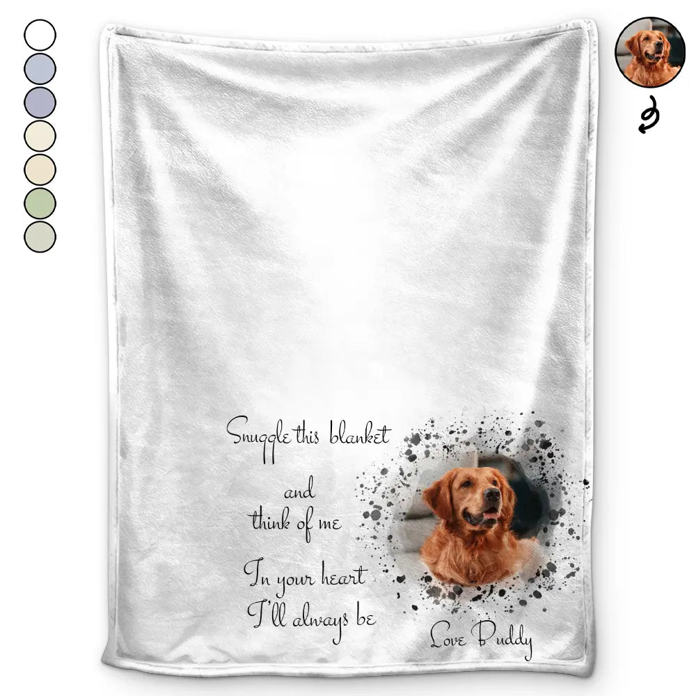 Pet Lovers,Dog Lovers,Cat Lovers,Custom Photo - Custom Photo Snuggle This Blanket - Personalized Fleece Blanket, Sherpa Blanket