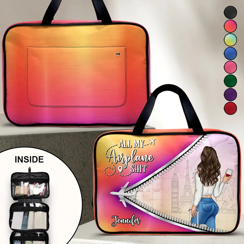 All My Airplane Travel Crap - Personalized Toiletry Bag