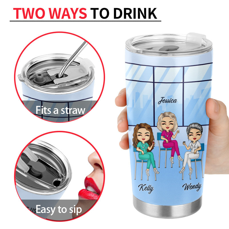 Nurse Chibi Same People Made Us Friends - Gift For BFF, Colleague - Personalized Custom Tumbler