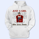 Reading Girl Just A Girl Who Loves Books - Reading Lovers - Personalized Custom Hoodie