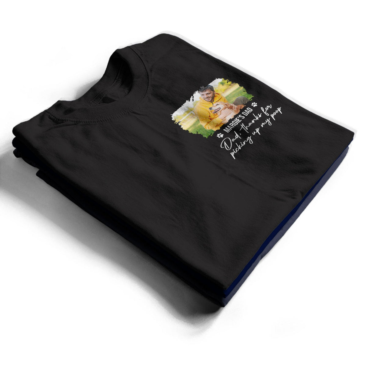 Custom Photo Best Dog Dad Ever - Gift For Dog Lovers - Personalized Custom T Shirt