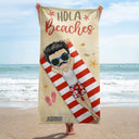 Life Is Better At The Beach Summer Vibes - Gift For Him, Her, Yourself, Girlfriend, Boyfriend, BFF Best Friends, Traveling Lovers - Personalized Custom Beach Towel