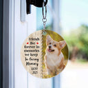 Custom Photo Forever In My Heart - Memorial Gift For Dog & Cat Lovers - Personalized Custom Circle Acrylic Keychain