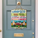 Proudly Serving Whatever You Bring - Gift For Camping Lover - Personalized Custom Shaped Wood Sign