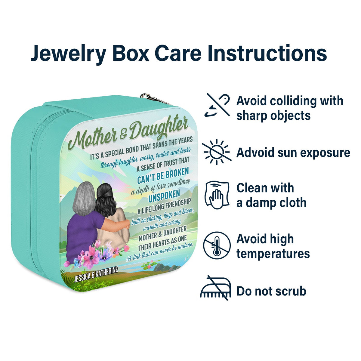 Mother & Daughter It's A Special Bond That Spans The Years - Gift For Mother - Personalized Custom Jewelry Box