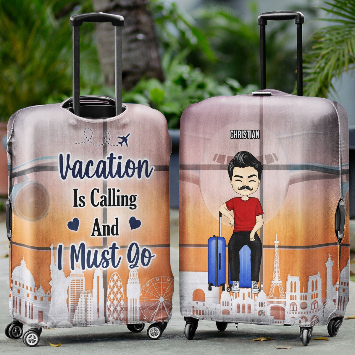 Just A Girl Who Loves Traveling - Gift For Travel Lovers - Personalized Custom Luggage Cover