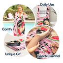I Love You To The Beach And Back - Gift For Beach Besties - Personalized Custom Beach Towel