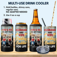 Drinking Buddie For Life - Gift For Couples - Personalized Custom 4 In 1 Can Cooler Tumbler