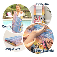 Cheers To Another Year Of Wonderful Place - Gift For Besties - Personalized Beach Towel