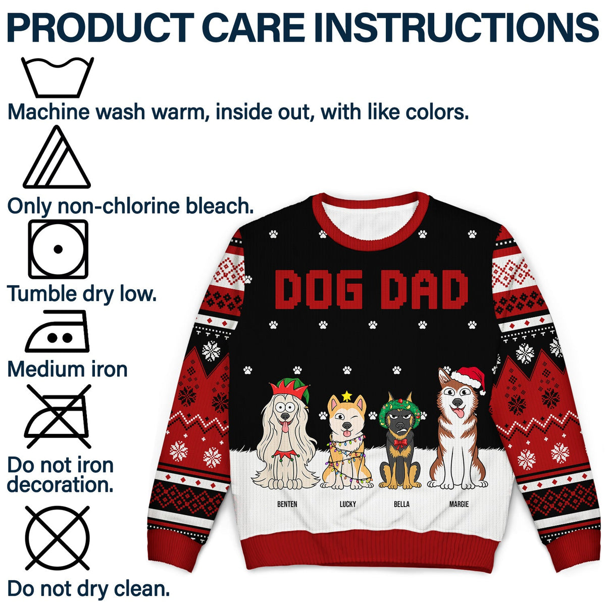 Best Dog Mom Ever - Gift For Dog Lovers - Personalized Unisex Ugly Sweater