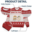 Santa Paws - Christmas Gift For Dog Cat Lovers - Personalized Unisex Ugly Sweater