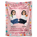 Filled This Blanket With Hugs And Love - Gift For Sisters, Siblings - Personalized Fleece Blanket