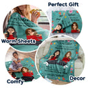 Filled This Blanket With Hugs And Love - Gift For Sisters, Siblings - Personalized Fleece Blanket