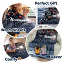 Hugs From Heaven Memorial - Sympathy Gift To Comfort Those Grieving The Loss Of A Loved One - Personalized Fleece Blanket