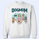 Dog Mom Blue Pattern - Gift For Dog Lovers - Personalized Sweatshirt