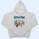 Dog Mom Blue Pattern - Gift For Dog Lovers - Personalized Sweatshirt