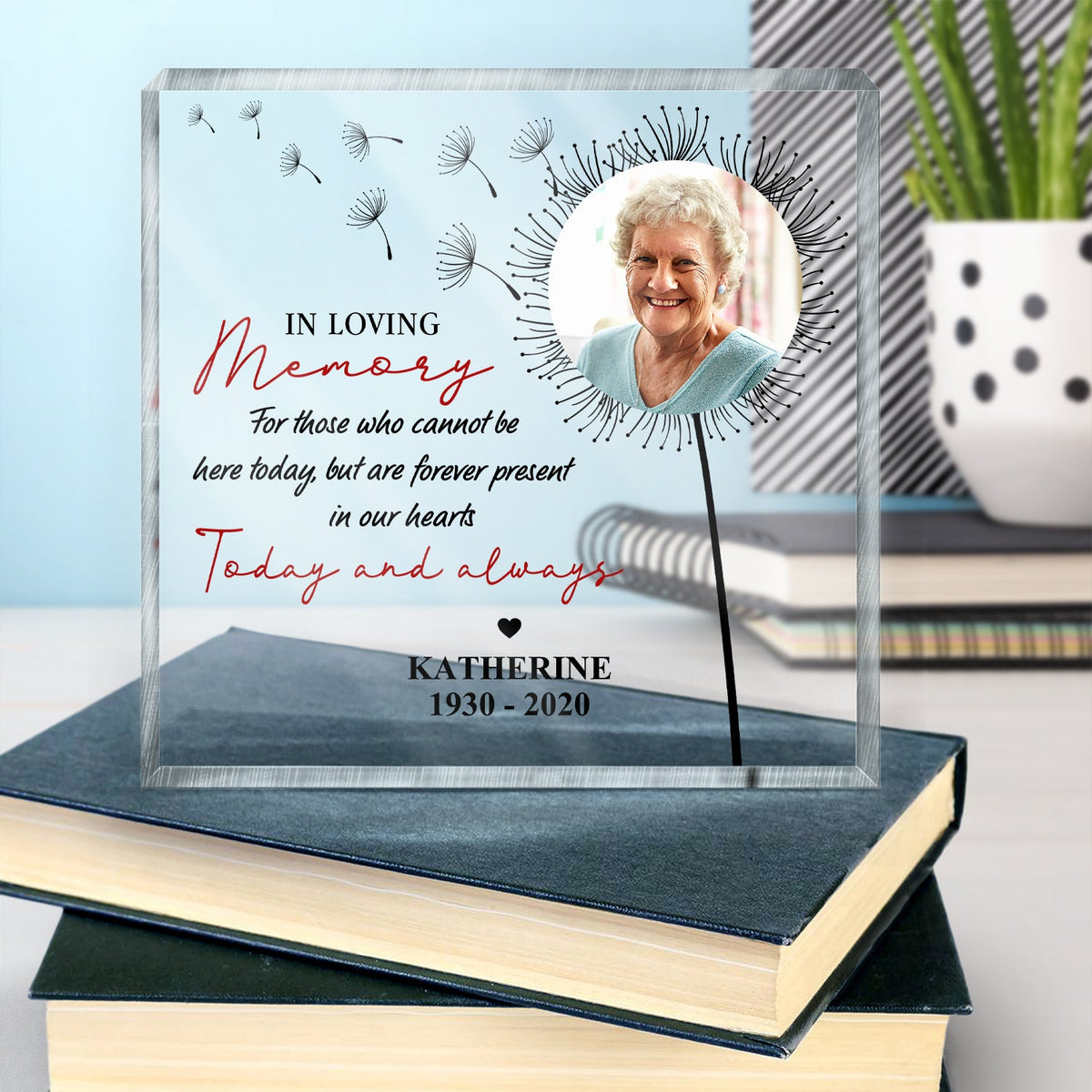 Custom Photo For Those Who Can Not Be Here - Memorial Gift For Special Days - Personalized Square Shaped Acrylic Plaque