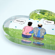 It's So Hard To Say Goodbye - Memorial Gift - Personalized Heart Shaped Acrylic Plaque