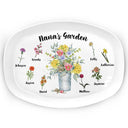 Birth Month Flower Grandma Garden - Gift For Grandma - Personalized Plate