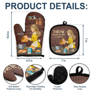 Murder Is Wrong - Gift For Mom, Gift For Baking Lovers - Personalized Oven Mitts, Pot Holders