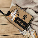 Cat Mom Cat Mum - Birthday, Loving Gift For Cat Lovers, Women - Personalized Leather Long Wallet