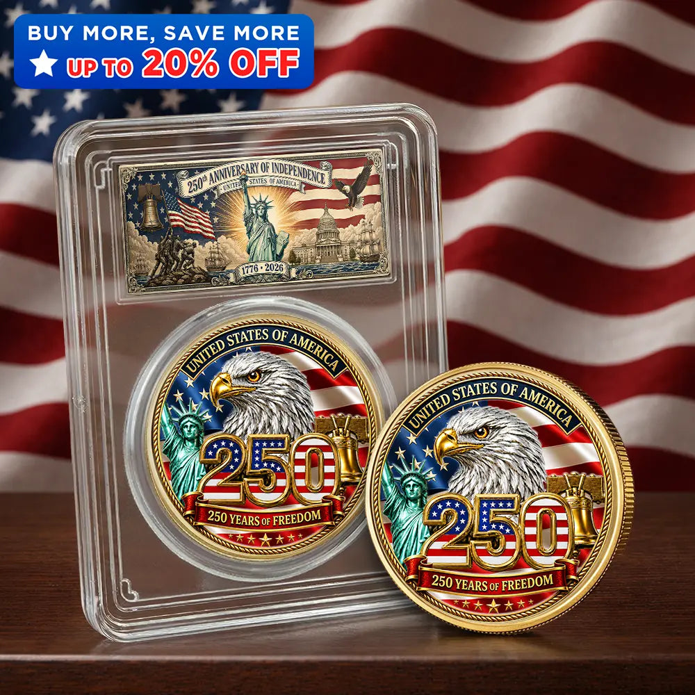 Stars And Stripes 4th Of July America 250th Anniversary - Commemorative Keepsake Coin