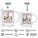 Gift For Son,Dad - Sons,Dad - Daughters (Adult),Dad - Daughters (Young),Gift For Daughter,Grandpa - Grandkids,Gift For Grandkids,Happy - Dad Grandpa I Smile Because You Are My Daughters Sons Grandkids - Personalized Mug
