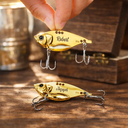 Gift For Father,Fishing,Top Market,Humorous,Custom Text - Dad Grandpa It's Ofishal - Personalized Metal Fish Lure Set