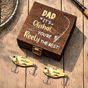 Gift For Father,Fishing,Top Market,Humorous,Custom Text - Dad Grandpa It's Ofishal - Personalized Metal Fish Lure Set
