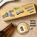 Gift For Father,Gift For Grandpa,Icon,Proud - Dad Grandpa You're On Another Level - Personalized Bottle Opener Wood Level