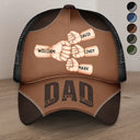 Gift For Father,Funny - Dad Kid First Bump The Man The Myth The Legend - Personalized Mesh-back Casual Cap
