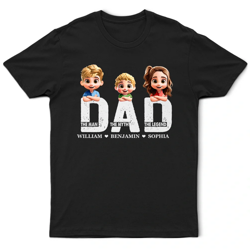 Gift For Father,Funny,Gift For Grandpa - Dad Papa The Man The Myth The Legend - Personalized T Shirt