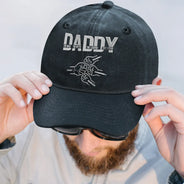 Gift For Father,Gift For Grandpa - Dad Papa The Man The Myth The Legend - Personalized Vintage Washed Denim Cap