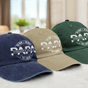 Gift For Husband,Gift For Father,Happy,Gift For Grandpa,Gift For Men - Dad The Man The Myth The Legend - Personalized Vintage Washed Denim Cap