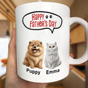Pet Lovers, Pet Dad, Funny - Dad You Work Hard And Raise Me Well - Personalized Mug