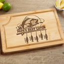 Gift For Husband,Gift For Yourself,Gift For Men,Gift For Grandpa,Grandpa's Hobby,Gift For Father,Dad's Hobby,Fishing - Dad's Best Catch - Personalized Wooden Cutting Board