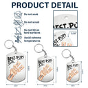 Gift For Father,Dad,Children - Daddy's Team Hand Punch - Personalized Aluminum Keychain