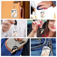 Gift For Father,Dad,Children - Daddy's Team Hand Punch - Personalized Aluminum Keychain