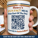 Gift For Yourself, Inspirational, QR Code - Daily Fun Fact - Daily Fun Facts QR Code - Personalized Mug