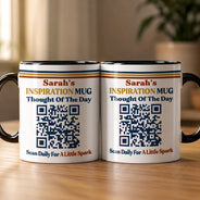 Gift For Yourself, Inspirational, QR Code - Daily Inspiration - Daily Inspiration QR Code - Personalized Mug