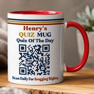 Gift For Yourself, Inspirational, QR Code - Daily Quiz - Daily Quiz Interactive QR Code - Personalized Mug